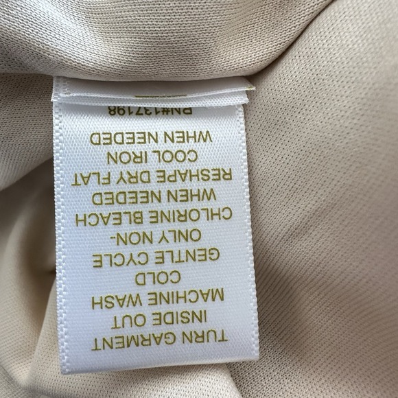 House of Harlow 1960 Tan Black Stripe Crochet Halter Midi Dress Size Large Boho - Picture 11 of 11